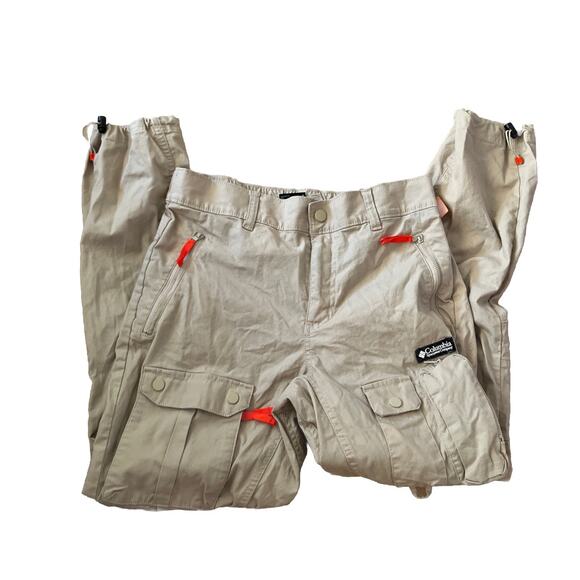 Columbia Field ROC Cargo Pants Men's Medium Athleisure Summer Hiking Tan Orange - Picture 1 of 16